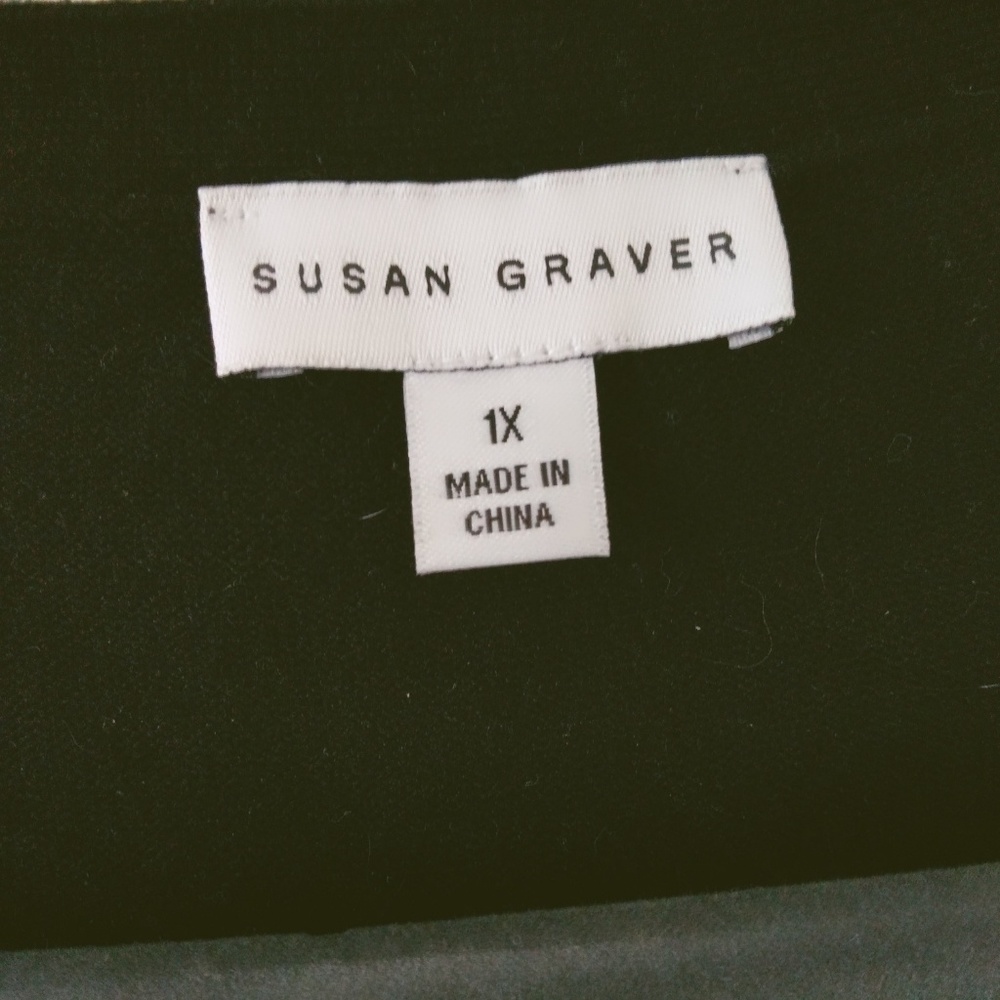 Susan Graver mixed fabric cardigan - Picture 7 of 8